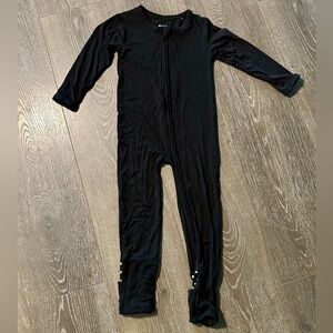 Classic Black Toddler Bamboo Footie Pajama